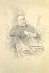 Porträt von Nikolaj Leskov (1831-95), 1889
